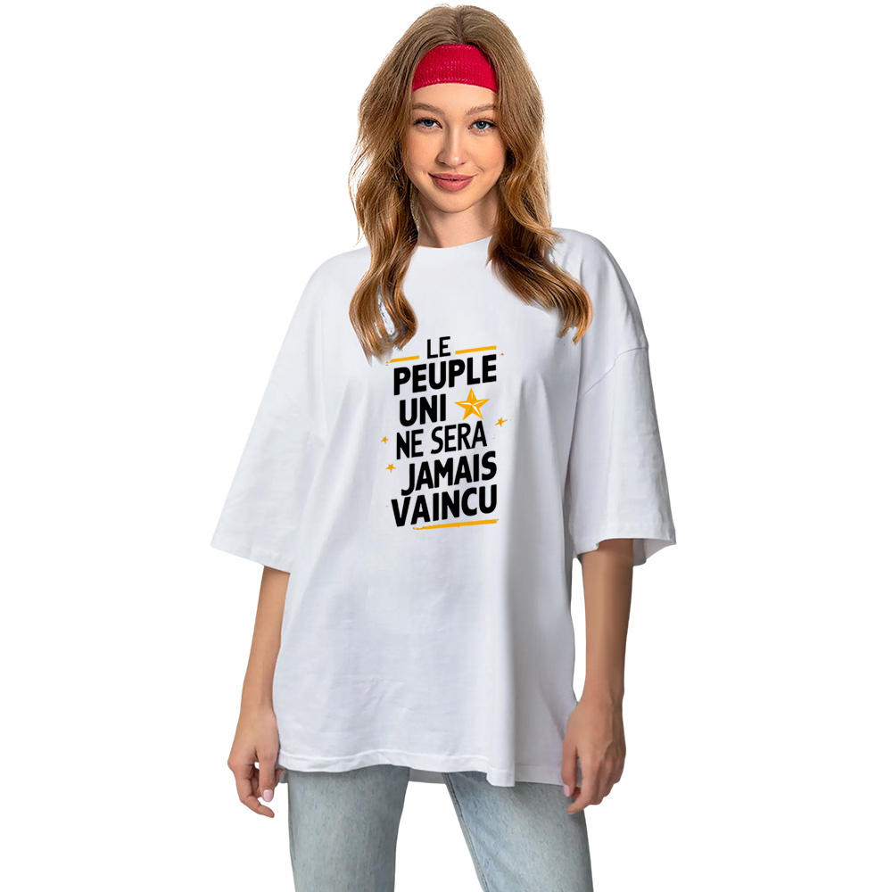 T-shirt' Le Peuple Uni Ne Sera Jamais Vaincu' Costume Ver.C