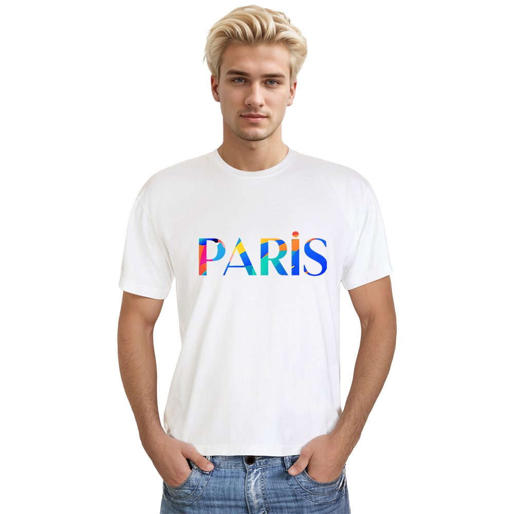 T-shirt Blanc et Noir 'Paris' Ver.C