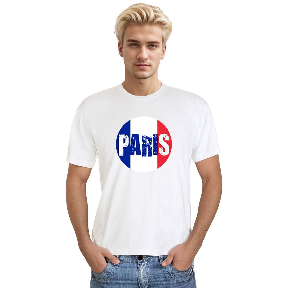Couleurs Bleu, Blanc et Rouge Paris T-shirt
