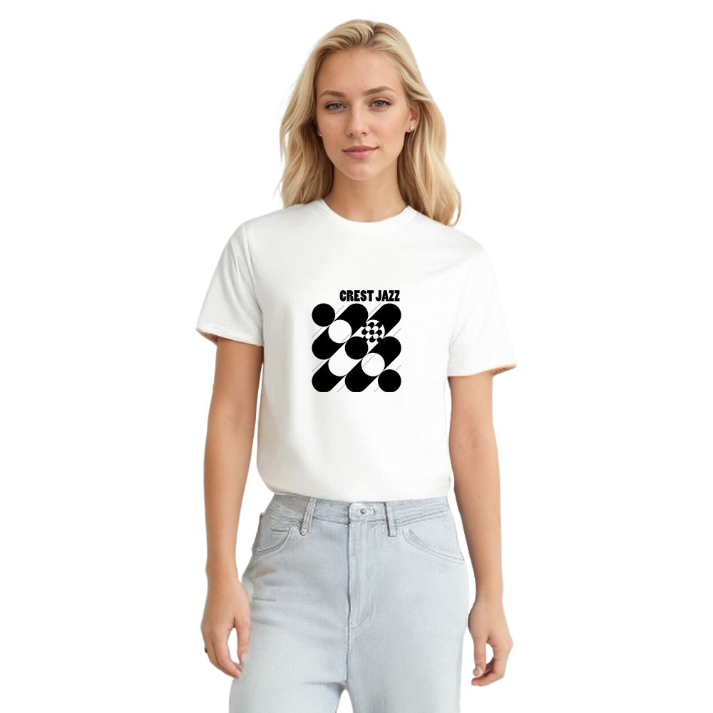T-shirt Blanc et Noir 'Crest Jazz' Costume Ver.B