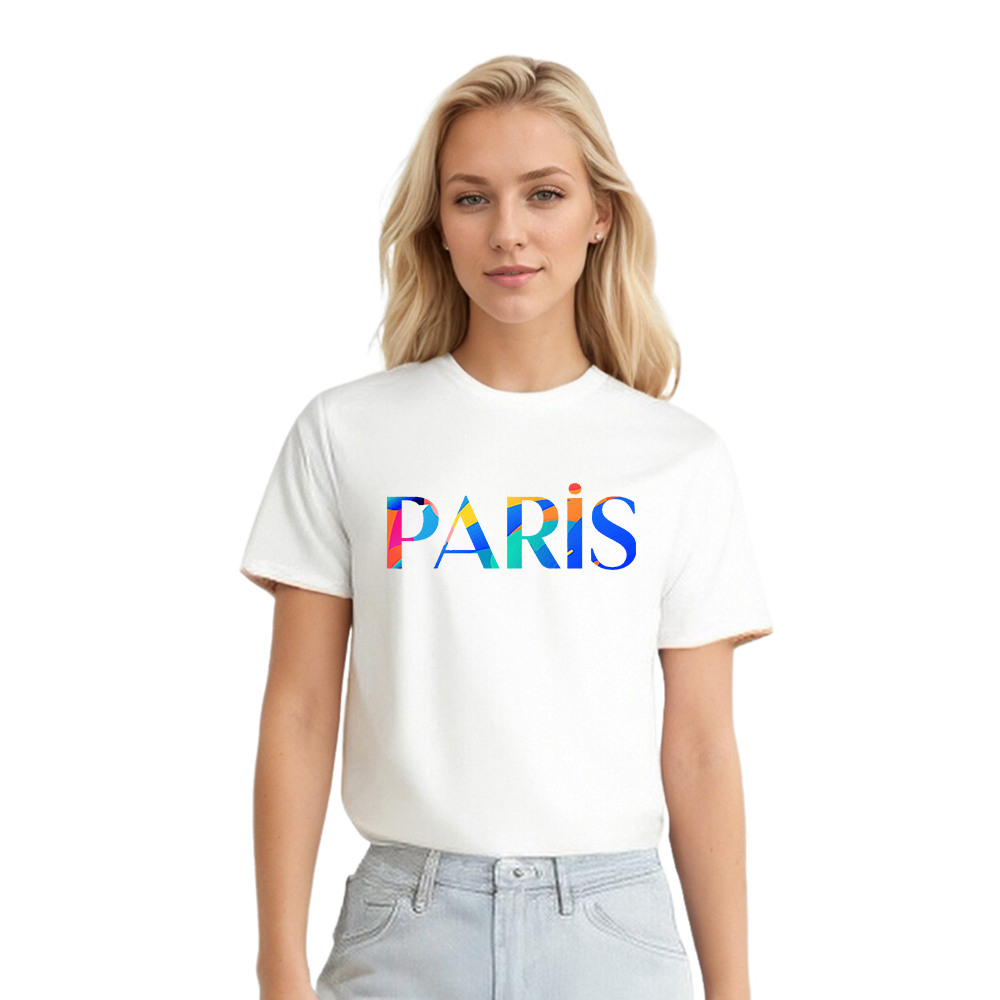 T-shirt Blanc et Noir 'Paris' Ver.C