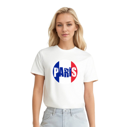 Couleurs Bleu, Blanc et Rouge Paris T-shirt