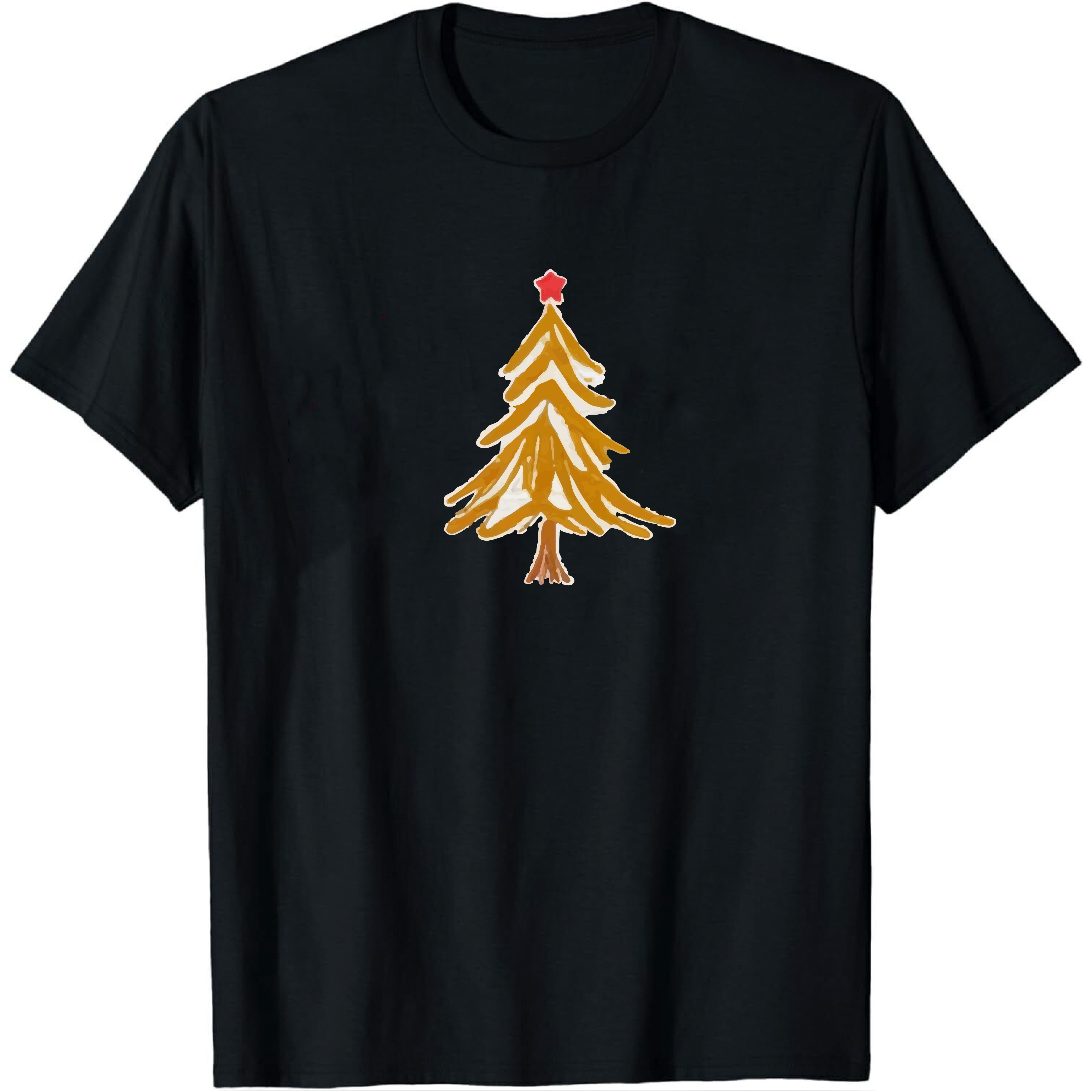 T-shirt Sapin de Noël Jaune Pour Noël