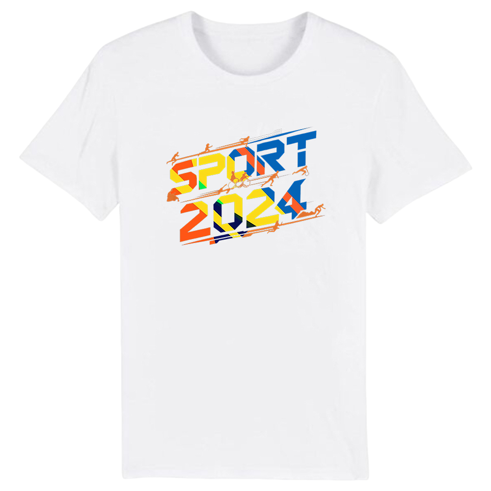T-shirt Blanc et Noir 'Sport 2024' Ver.2