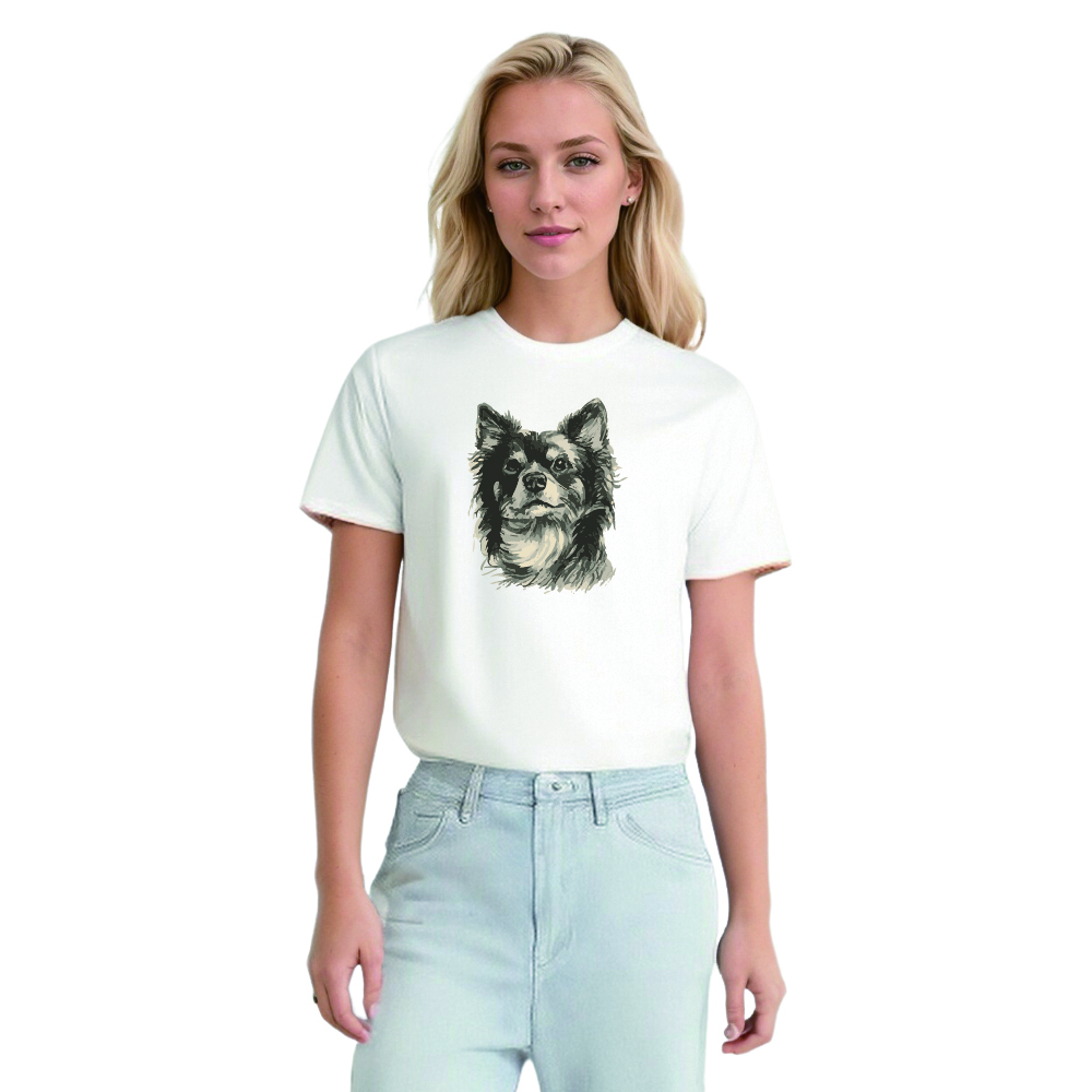 Animal Esquisse d'un Chiot Mignon T-shirt Ver.C