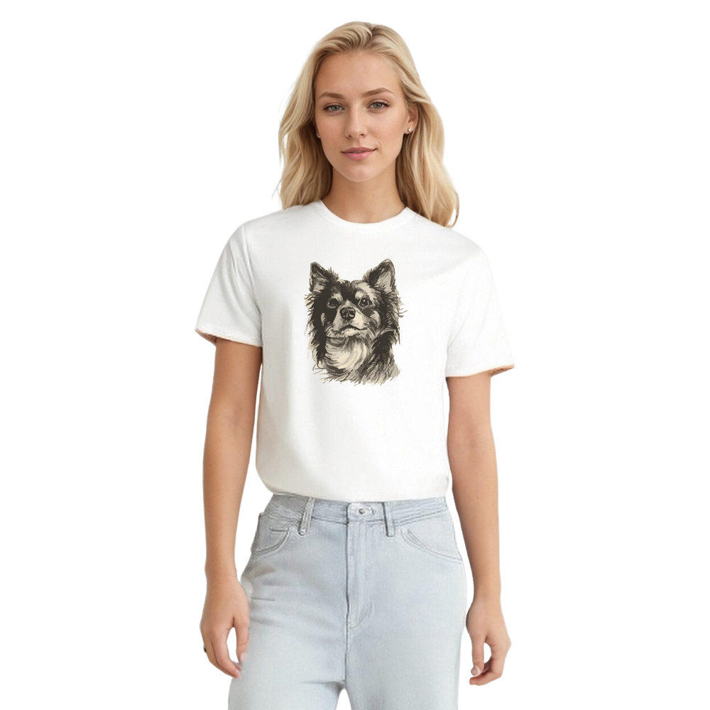 Animal Esquisse d'un Chiot Mignon T-shirt Ver.C