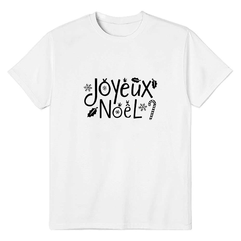 T-shirt Texte 'Joyeux Noël' Pour Noël Ver.3
