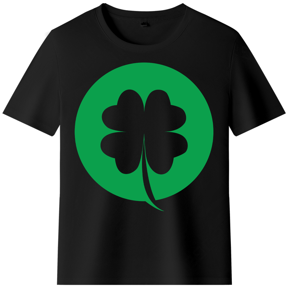 T-shirt Esquisse d'un Trèfle à Quatre Feuilles de la Saint-Patrick Ver.2