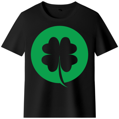T-shirt Esquisse d'un Trèfle à Quatre Feuilles de la Saint-Patrick Ver.2