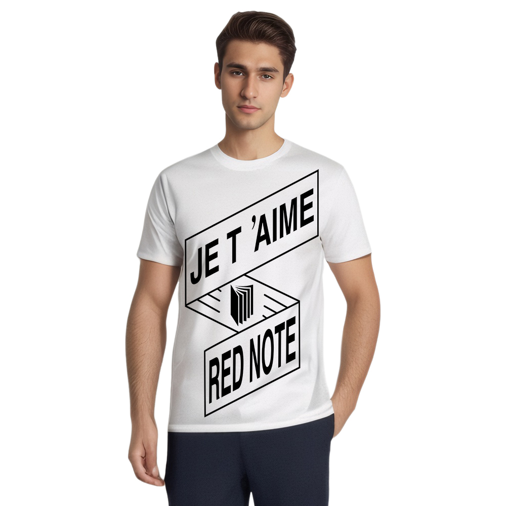 T-shirt Texte 'Je t’aime Red Note' Ver.5