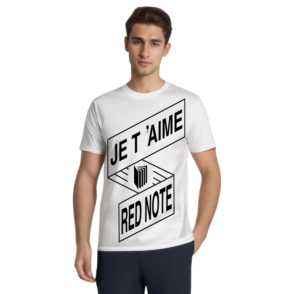 T-shirt Texte 'Je t’aime Red Note' Ver.5