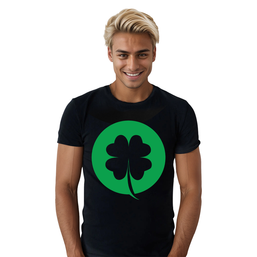 T-shirt Esquisse d'un Trèfle à Quatre Feuilles de la Saint-Patrick Ver.2