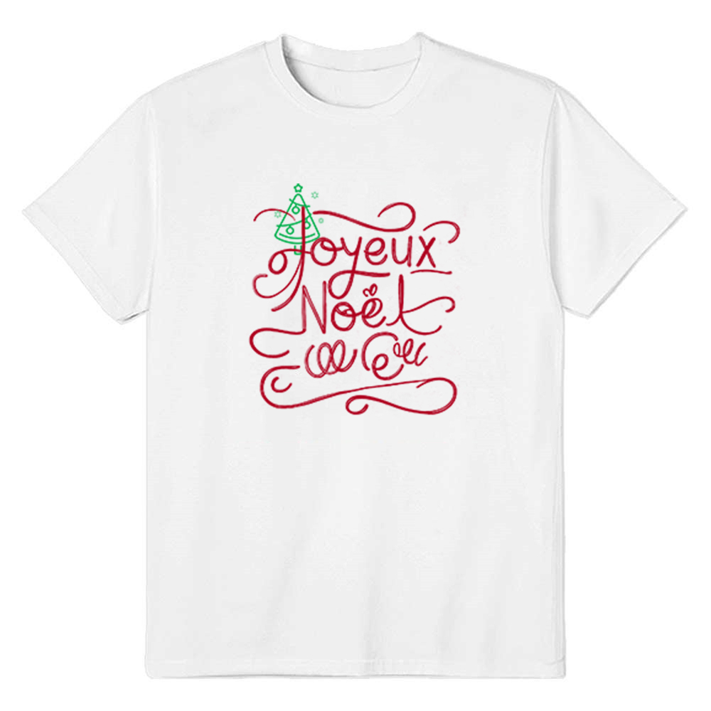 T-shirt Texte 'Joyeux Noël' Pour Noël Ver.5