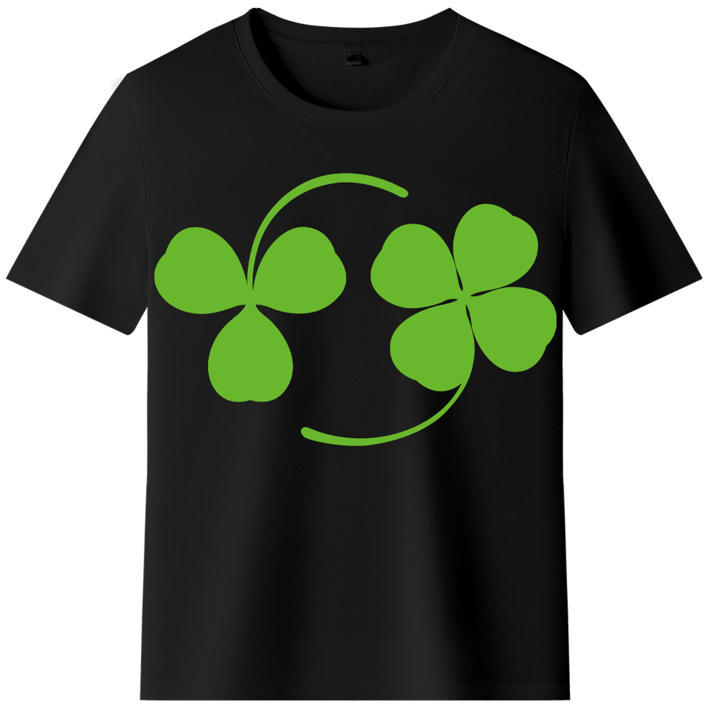 、T-shirt Esquisse d'un Trèfle à Quatre Feuilles de la Saint-Patrick Ver.3
