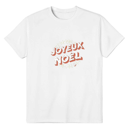 T-shirt Texte 'Joyeux Noël' Pour Noël Ver.7