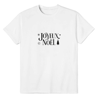T-shirt Texte 'Joyeux Noël' Pour Noël Ver.8