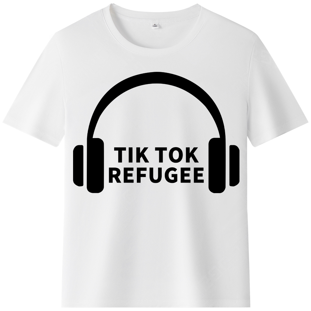 T-shirt Texte 'Tik Tok Refugee' Ver.9