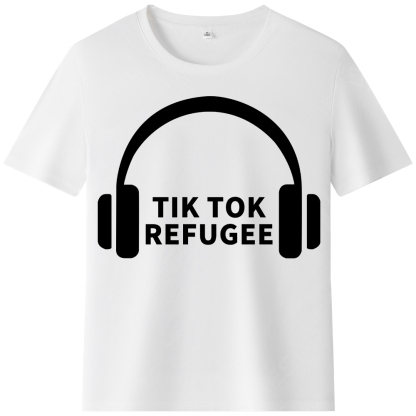 T-shirt Texte 'Tik Tok Refugee' Ver.9