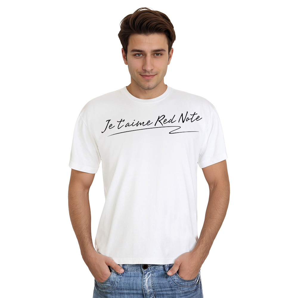 T-shirt Texte 'Je t’aime Red Note' Ver.7