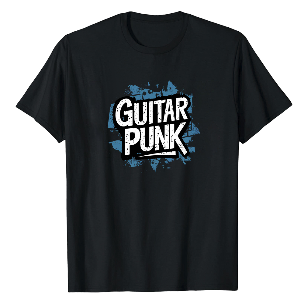 T-shirt Texte 'Guitar Punk' Costume Ver.A