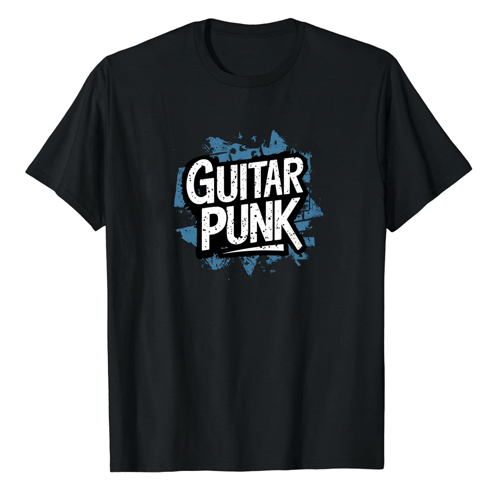 T-shirt Texte 'Guitar Punk' Costume Ver.A
