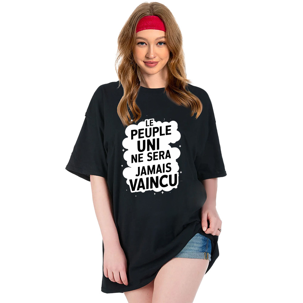 T-shirt' Le Peuple Uni Ne Sera Jamais Vaincu' Costume Ver.A