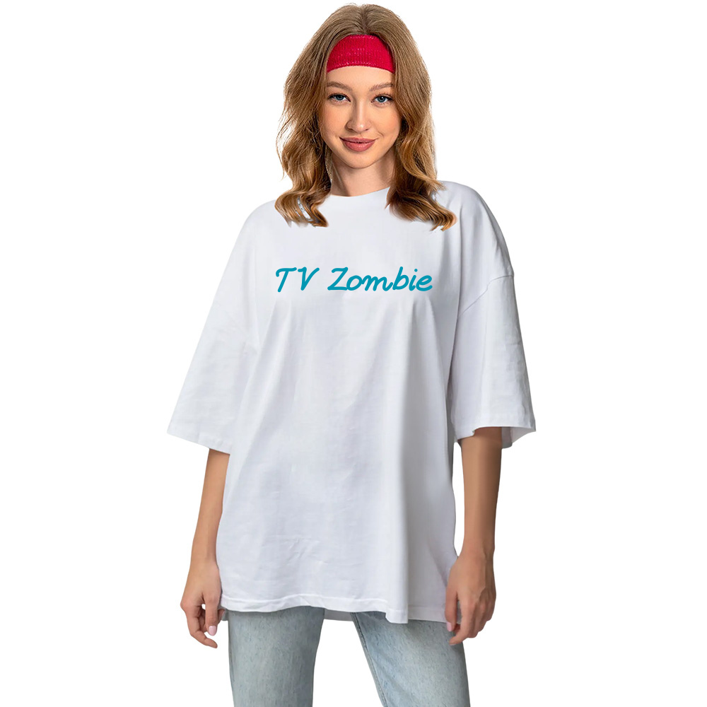 T-shirt Texte 'TV Zombie' Costume