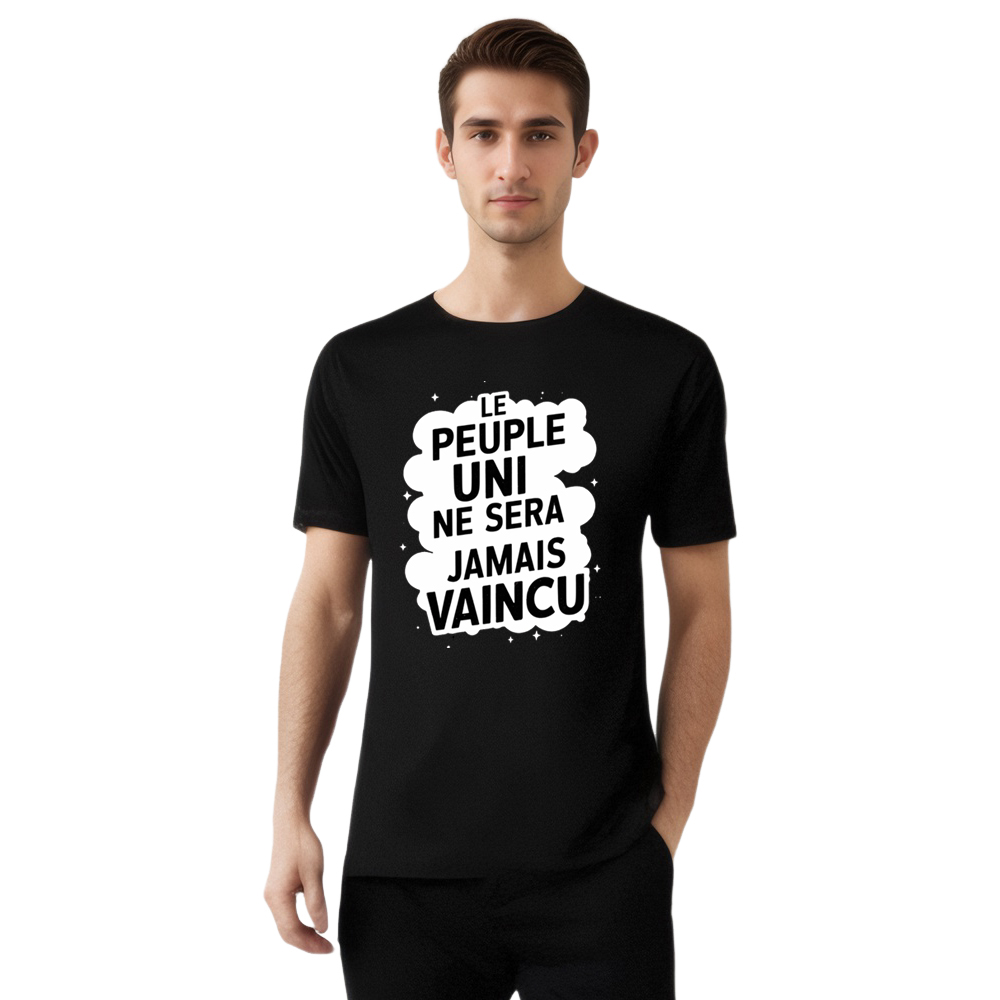 T-shirt' Le Peuple Uni Ne Sera Jamais Vaincu' Costume Ver.A