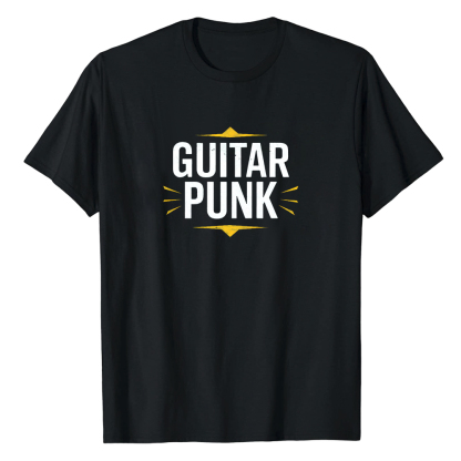T-shirt Texte 'Guitar Punk' Costume Ver.C
