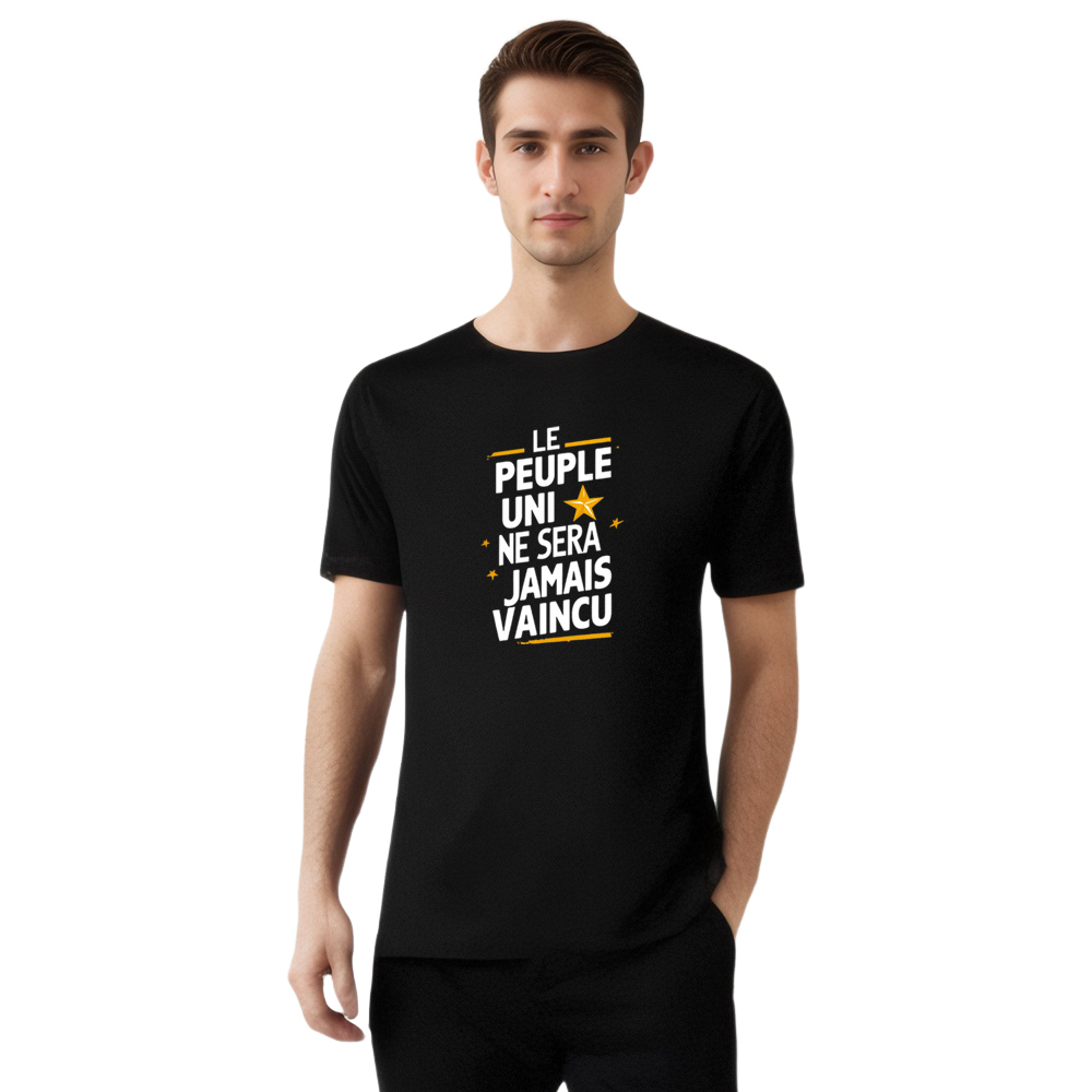T-shirt' Le Peuple Uni Ne Sera Jamais Vaincu' Costume Ver.C