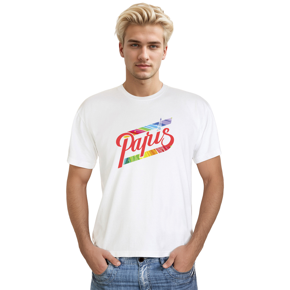 T-shirt Blanc et Noir 'Paris' Ver.D