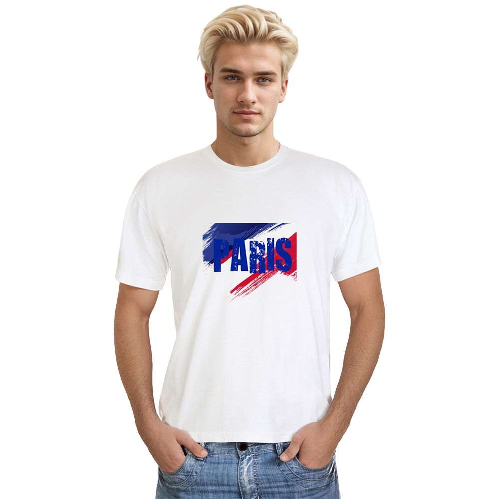 Couleurs Bleu, Blanc et Rouge Paris T-shirt Ver.2