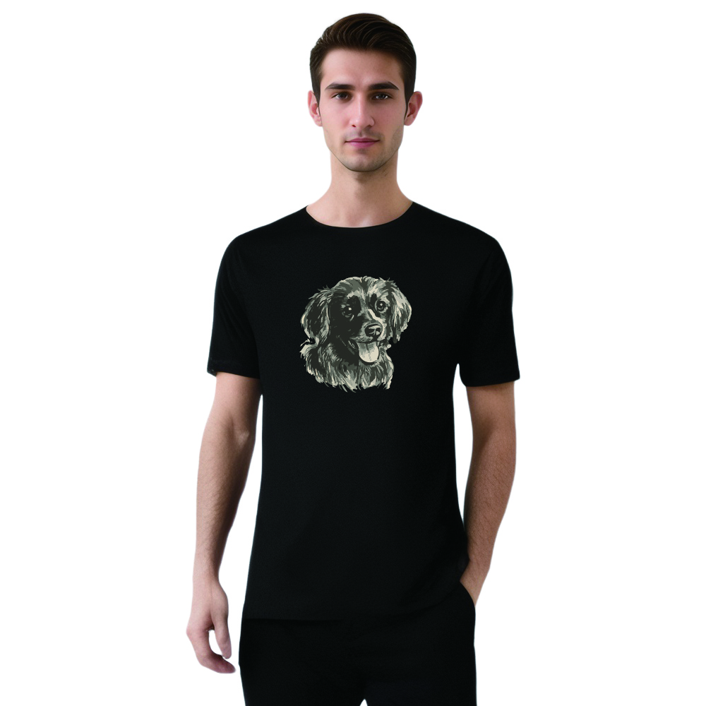 Animal Esquisse d'un Chiot Mignon T-shirt Ver.D