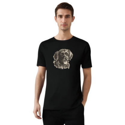 Animal Esquisse d'un Chiot Mignon T-shirt Ver.D
