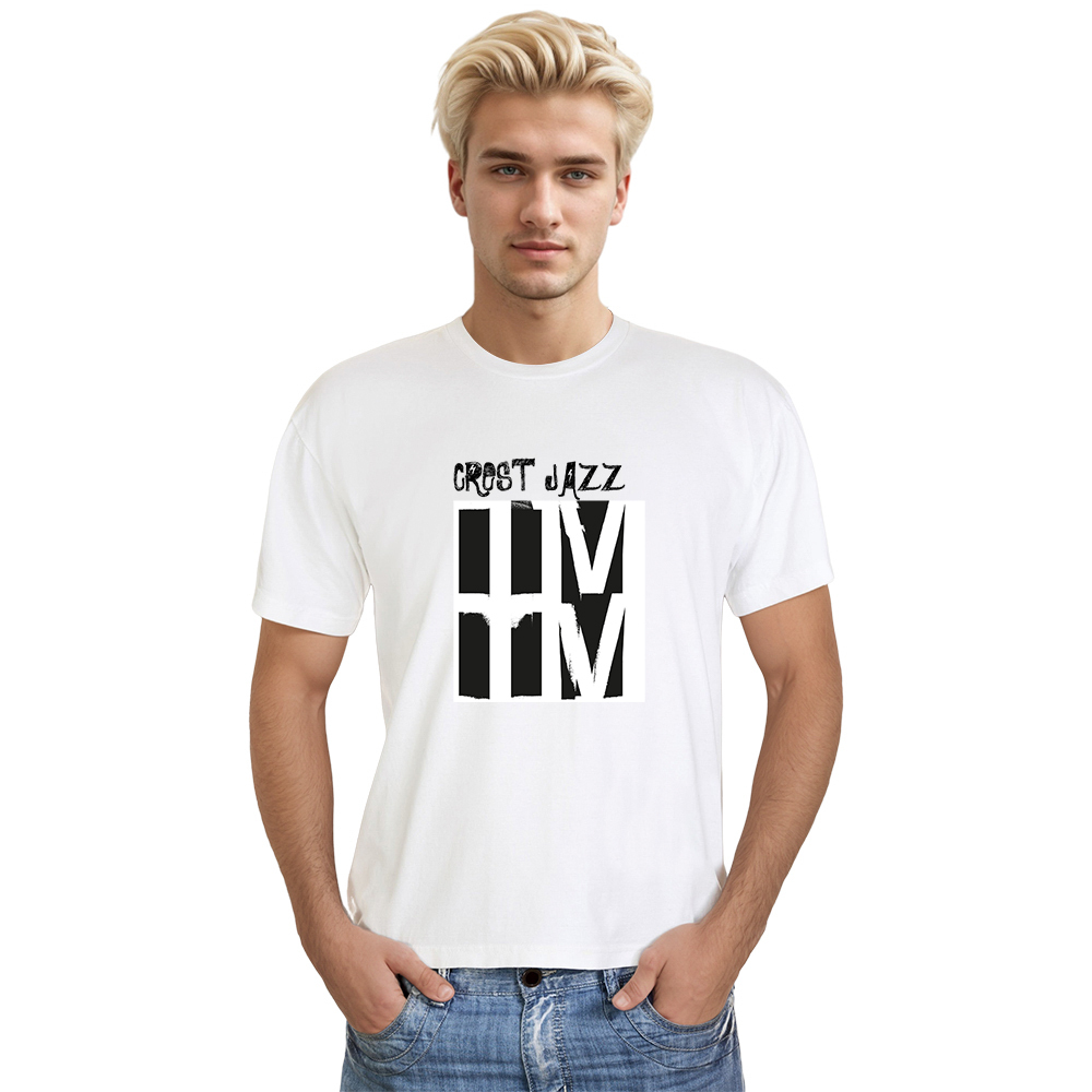 T-shirt Blanc et Noir 'Crest Jazz' Costume Ver.C