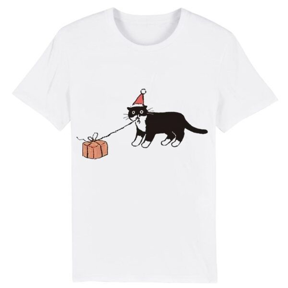 T-shirt Adulte Image de Chat Mignon Costume