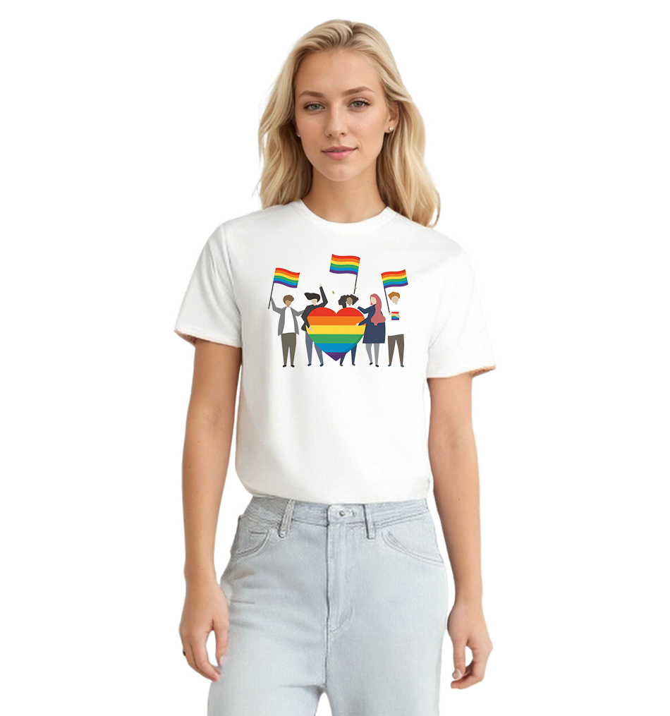 T-shirt Adulte Blanc 'Pride Month' Costume Ver.2