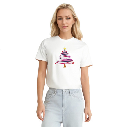T-shirt Sapin de Noël Violet Pour Noël