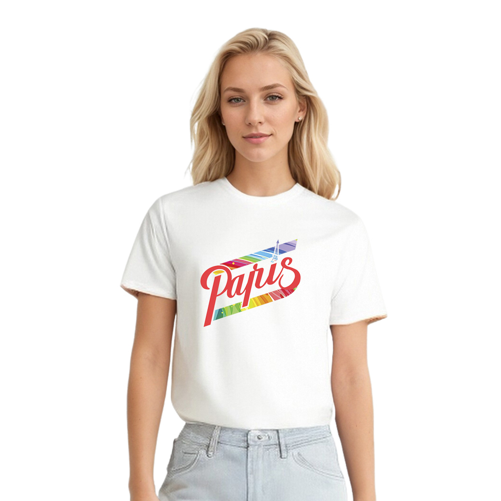T-shirt Blanc et Noir 'Paris' Ver.D