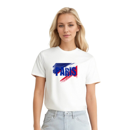 Couleurs Bleu, Blanc et Rouge Paris T-shirt Ver.2