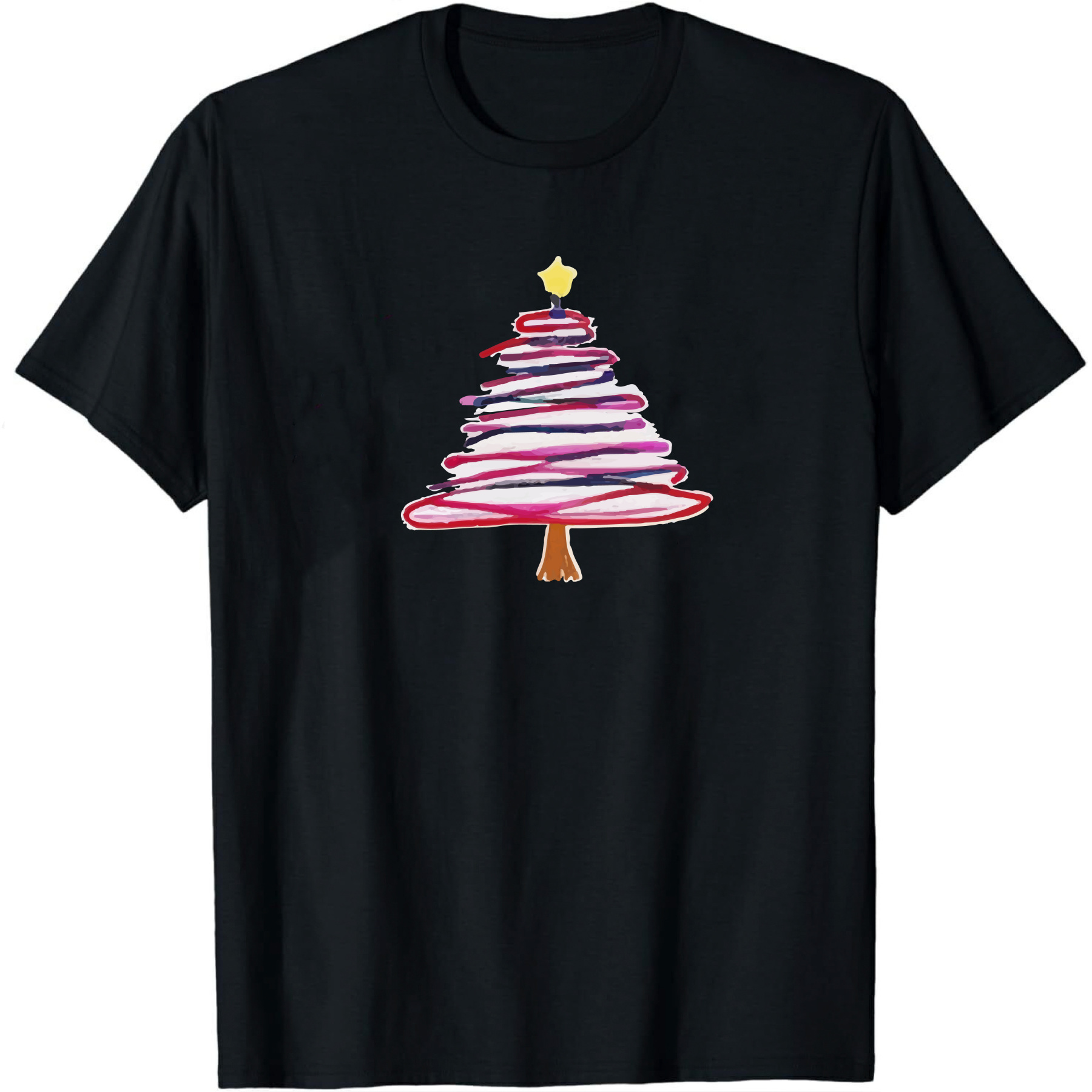T-shirt Sapin de Noël Violet Pour Noël