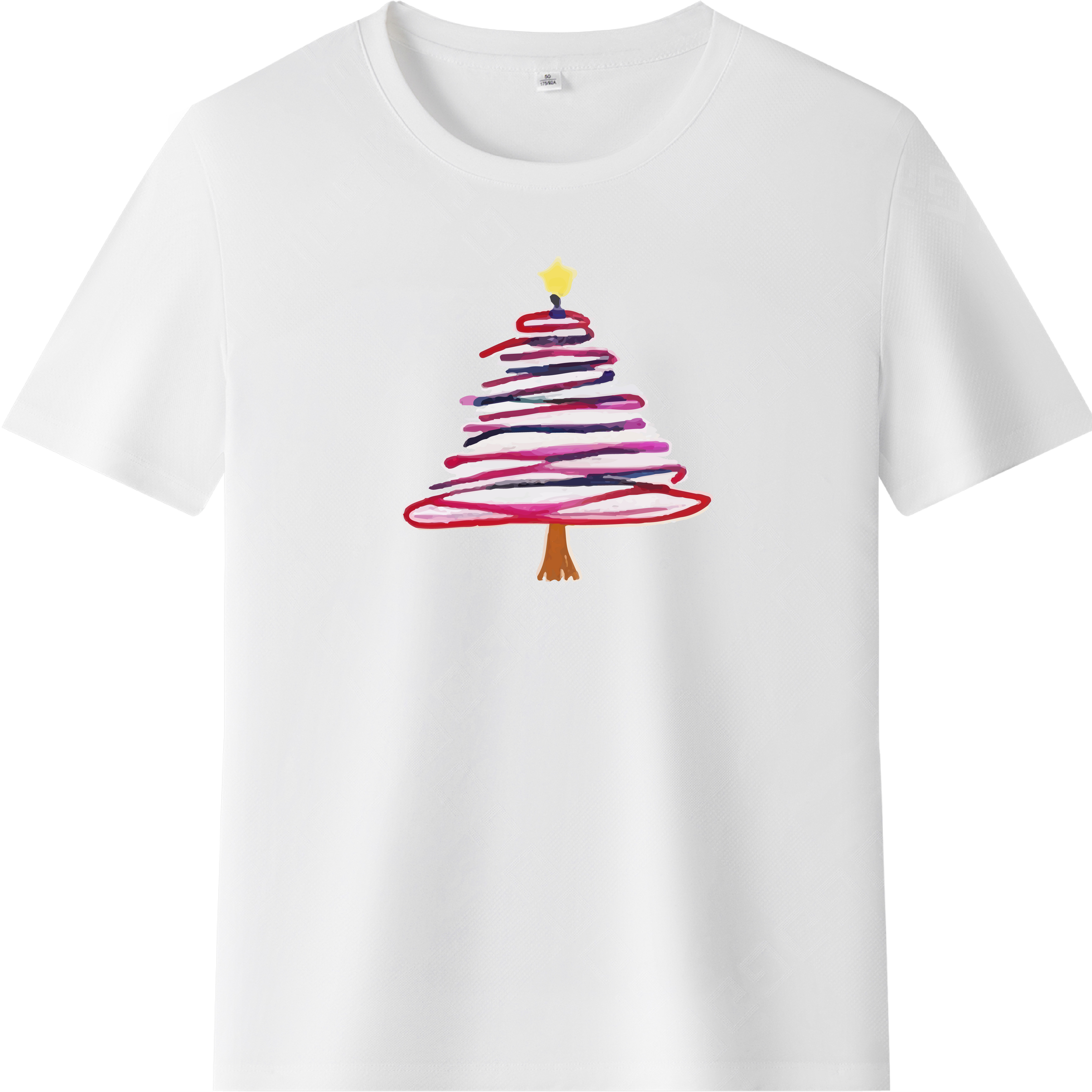 T-shirt Sapin de Noël Violet Pour Noël