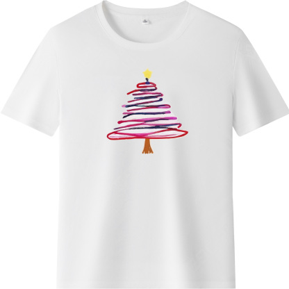 T-shirt Sapin de Noël Violet Pour Noël