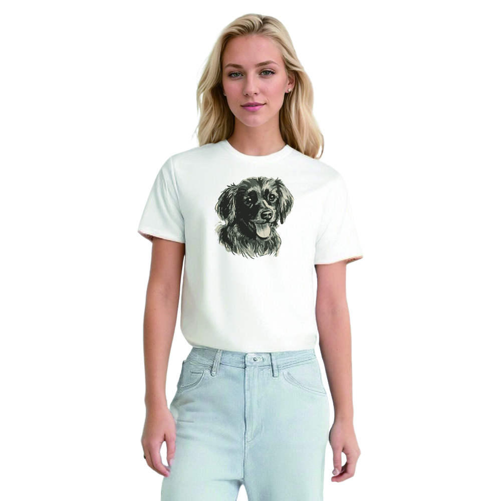 Animal Esquisse d'un Chiot Mignon T-shirt Ver.D