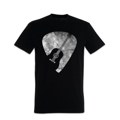 T-shirt Adulte Noir Guitare et Plectre Costume
