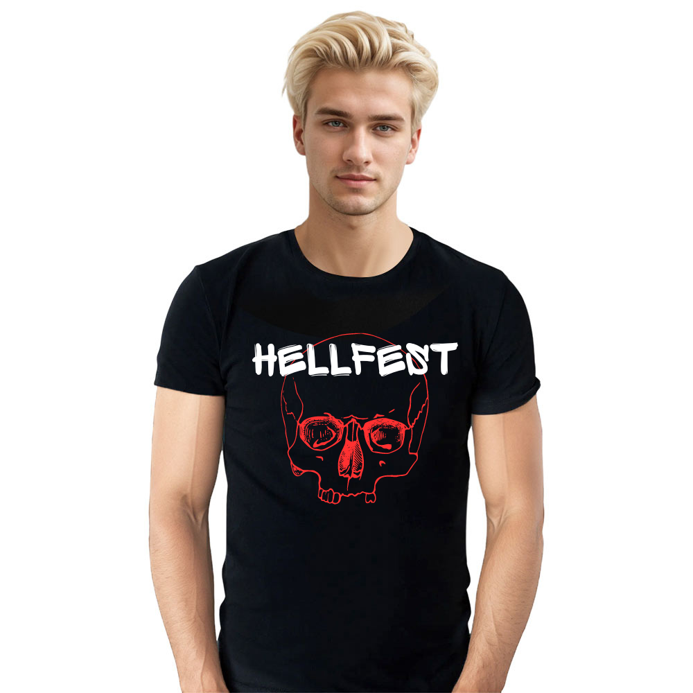 T-shirt Texte 'Hellfest' Costume Ver.E