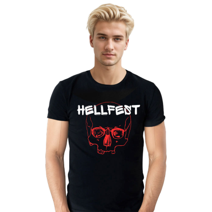 T-shirt Texte 'Hellfest' Costume Ver.E