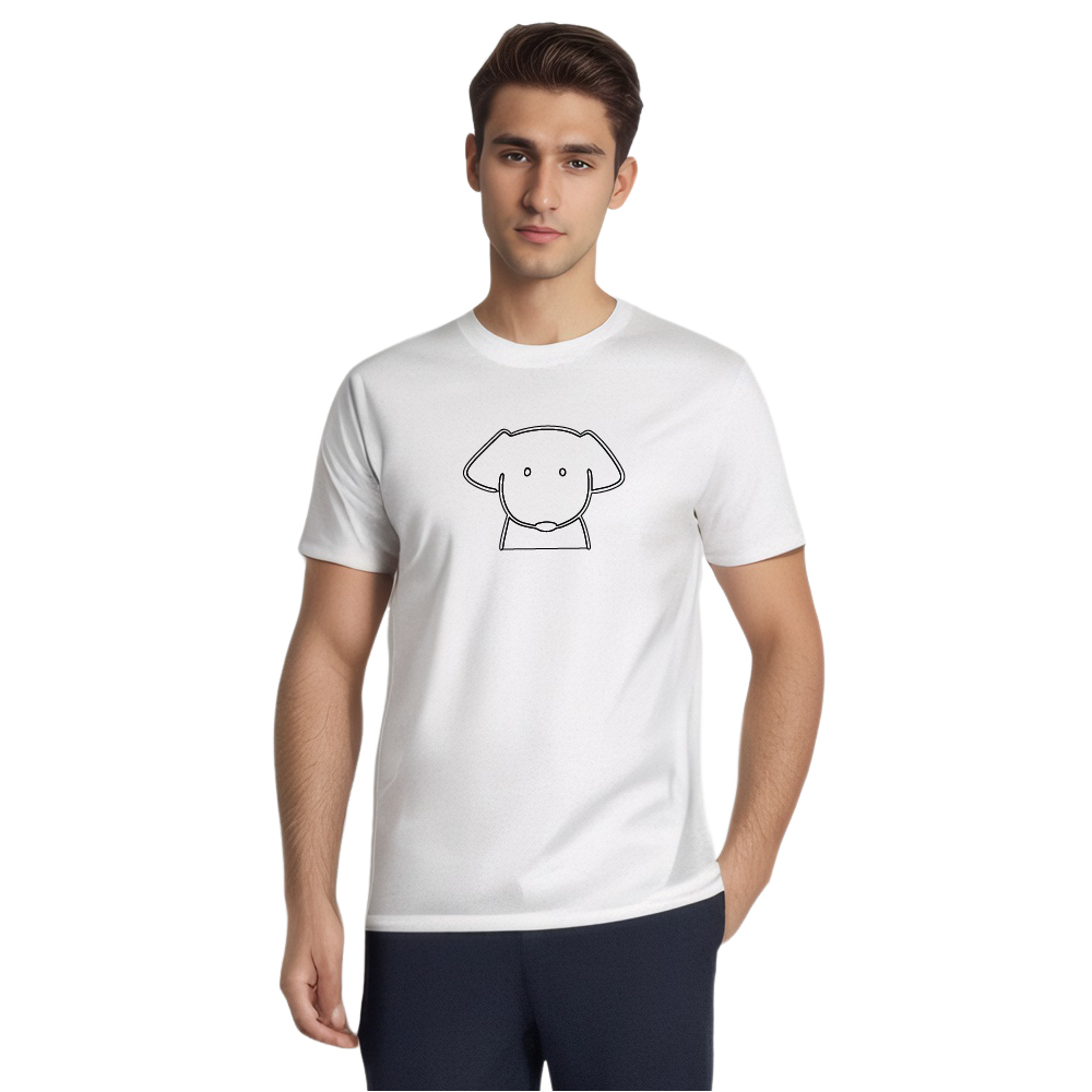 Animaux Chiot Mignon Dessin au Trait T-shirt Ver.4