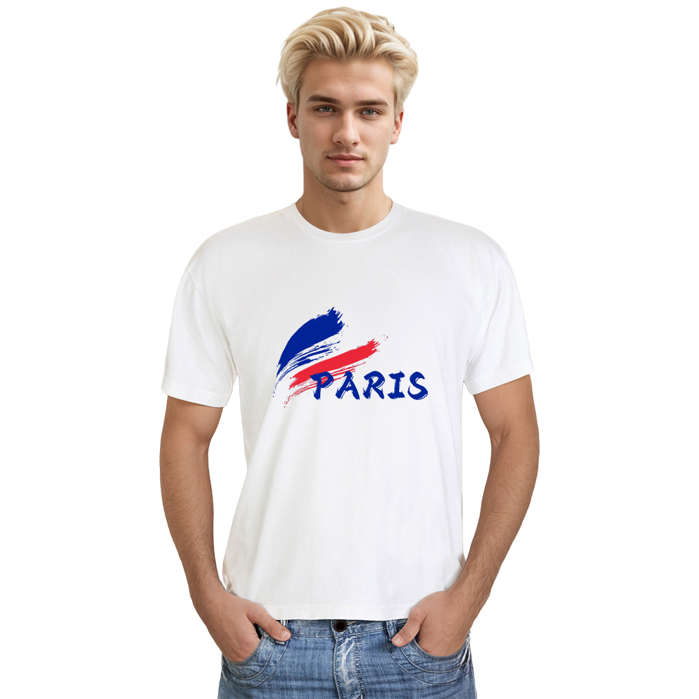 Couleurs Bleu, Blanc et Rouge Paris T-shirt Ver.3