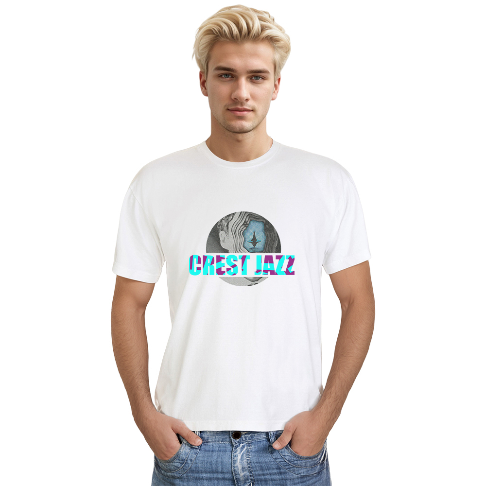 T-shirt Blanc et Noir 'Crest Jazz' Costume Ver.D